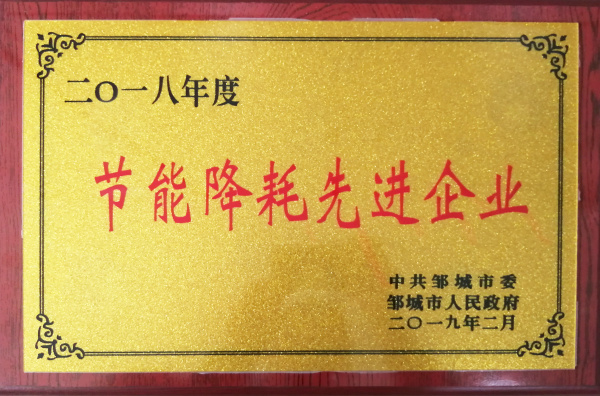 節能降耗先進企業 節能降耗先進企業